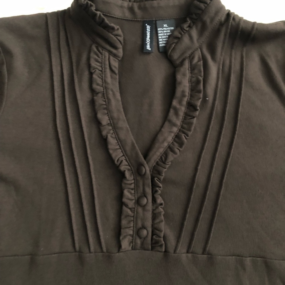Brown short sleeve top - Picture 2 of 4
